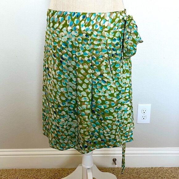 Tory Burch Silk Tie Wrap Skirt Size 8 - Picture 1 of 6